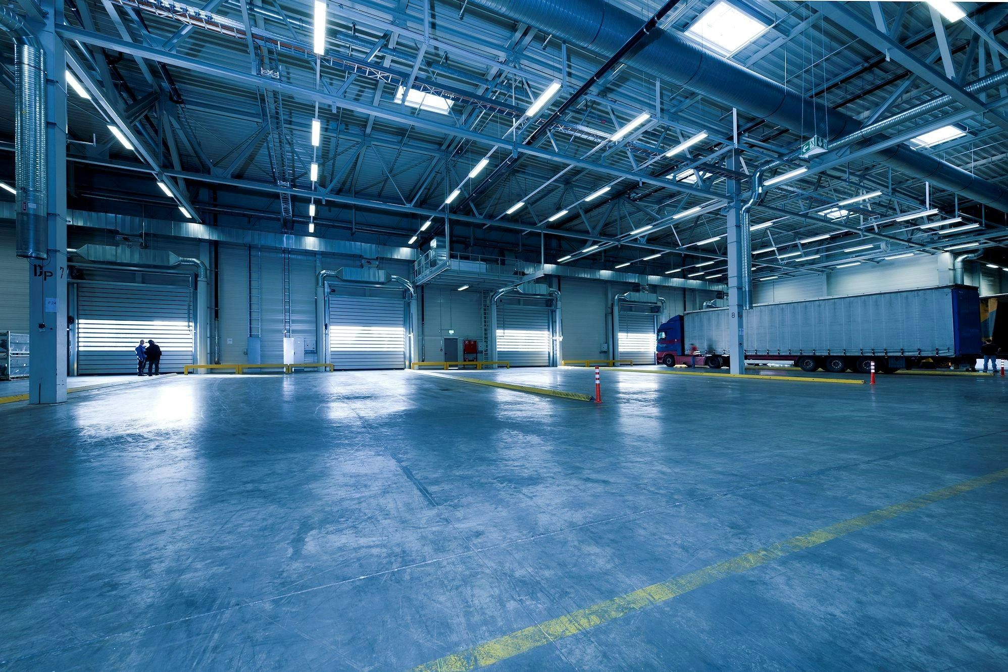 An image of the inside of a warehouse.