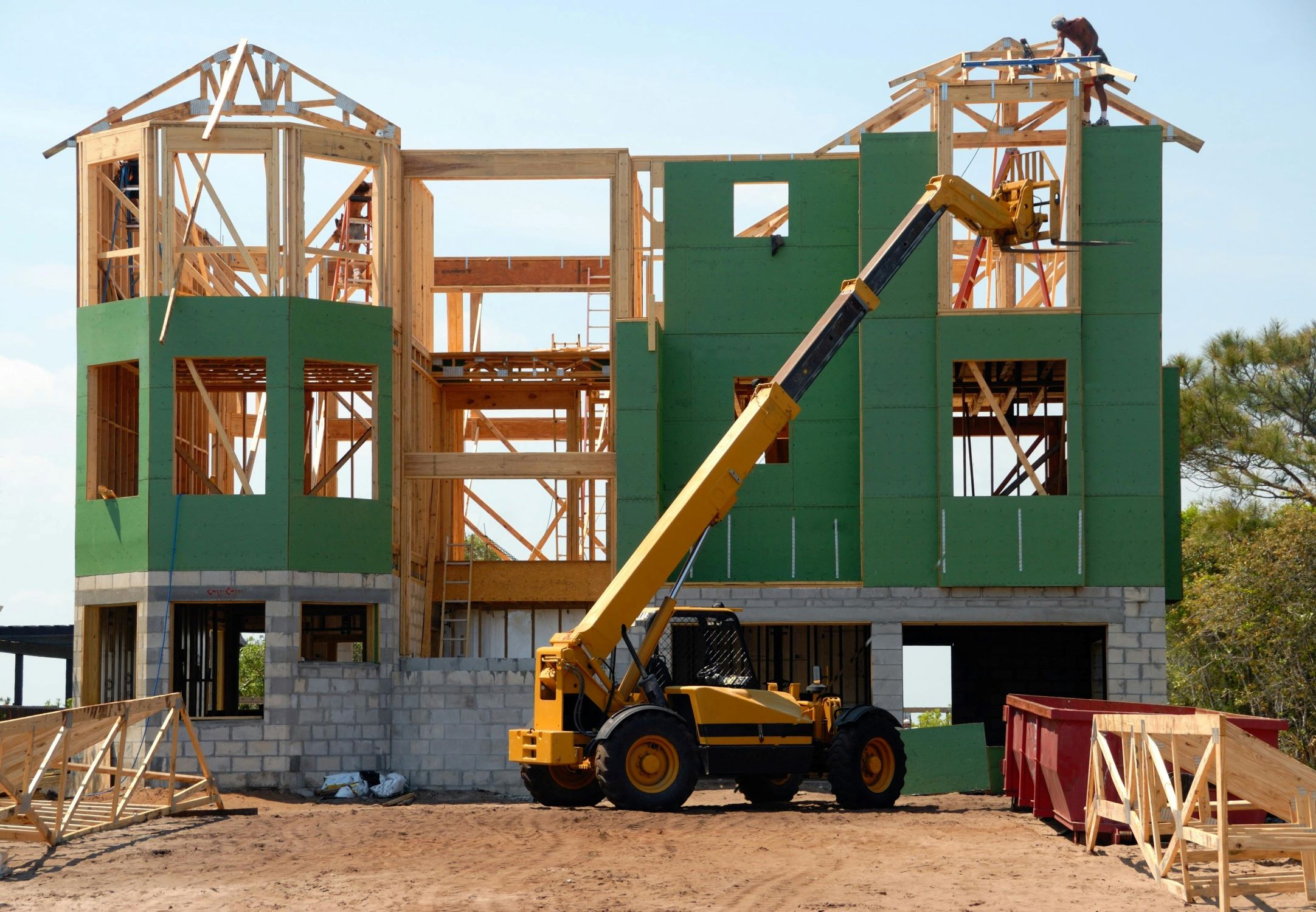 An image of a house under construction.